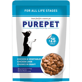 Purepet - Chicken & Vegetable - Chunks in Gravy - Puppy & Adult  - Dog Wet Food